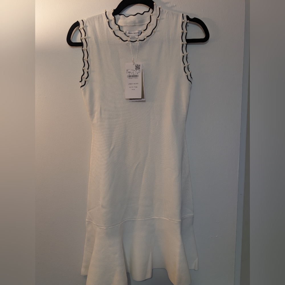 Urban Revivo White Dress with Black Trim